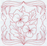 Pansies (Redwork)