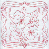 Pansies (Redwork)