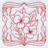 Pansies (Redwork)