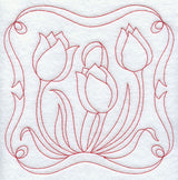 Tulips (Redwork)