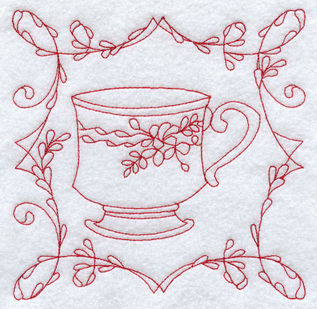 Teacup 1 (Redwork)