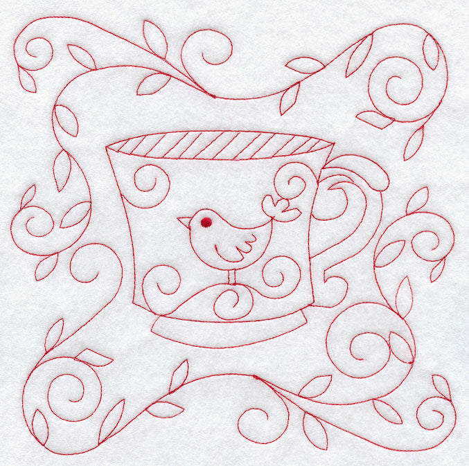 Teacup 2 (Redwork)