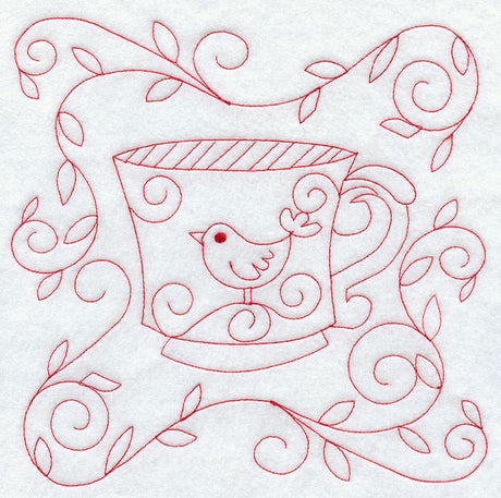 Teacup 2 (Redwork)