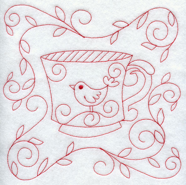 Teacup 2 (Redwork)