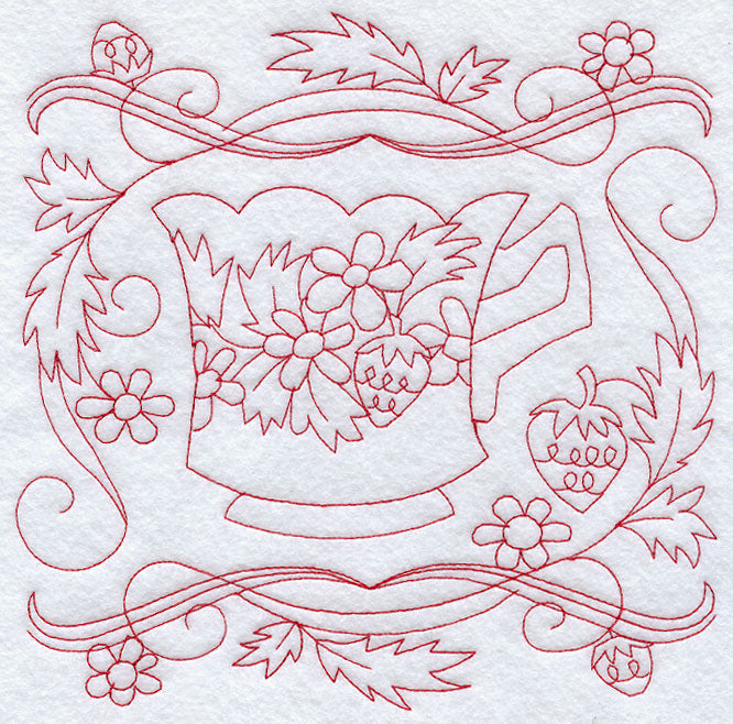 Teacup 3 (Redwork)