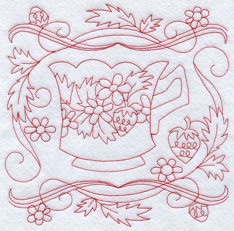 Teacup 3 (Redwork)