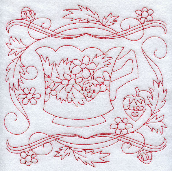 Teacup 3 (Redwork)