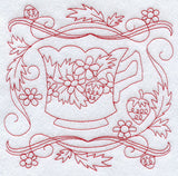 Teacup 3 (Redwork)