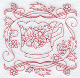 Teacup 3 (Redwork)