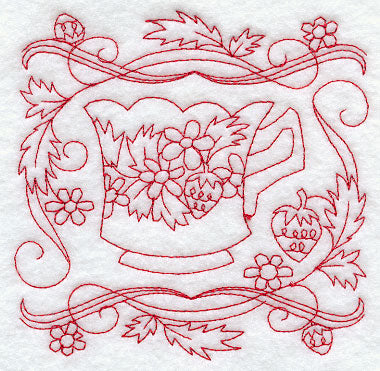 Teacup 3 (Redwork)