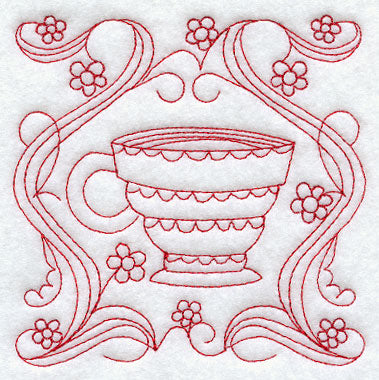 Teacup 4 (Redwork)