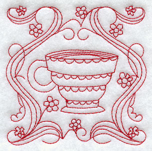 Teacup 4 (Redwork)