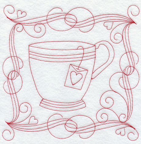 Teacup 5 (Redwork)