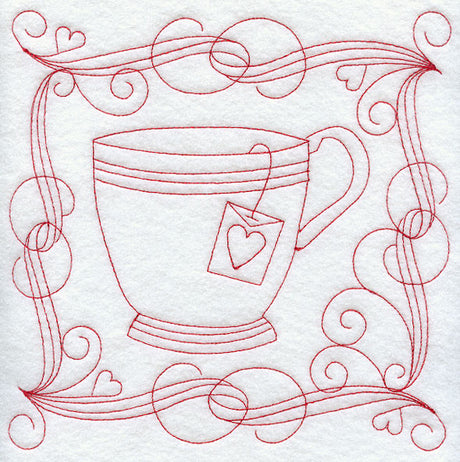 Teacup 5 (Redwork)