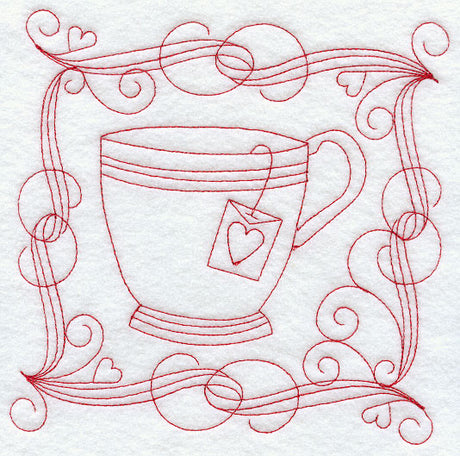 Teacup 5 (Redwork)
