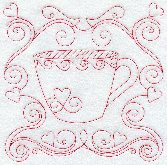 Teacup 6 (Redwork)