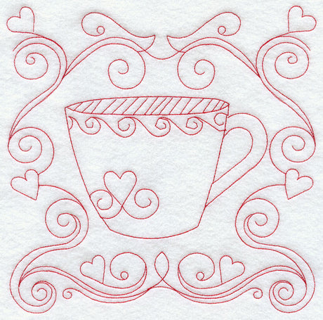 Teacup 6 (Redwork)