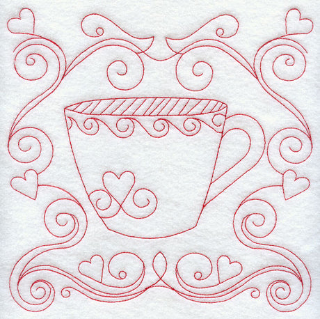 Teacup 6 (Redwork)