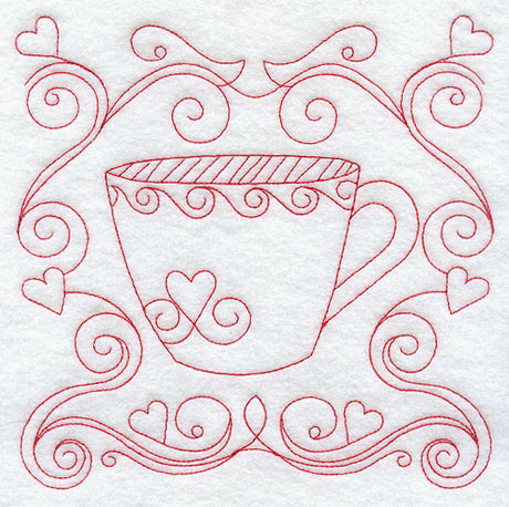 Teacup 6 (Redwork)