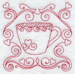 Teacup 6 (Redwork)