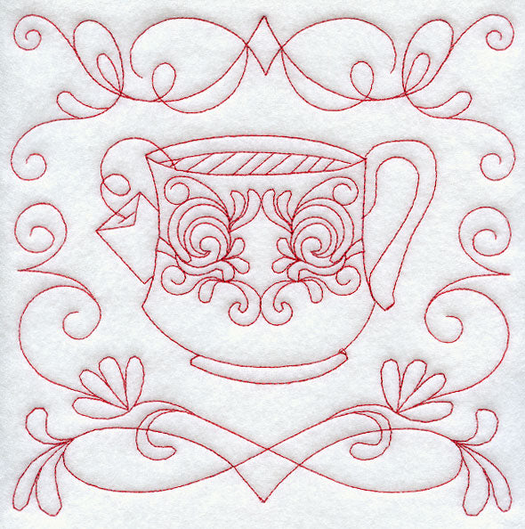 Teacup 7 (Redwork)