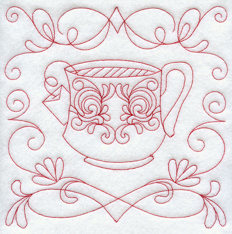 Teacup 7 (Redwork)