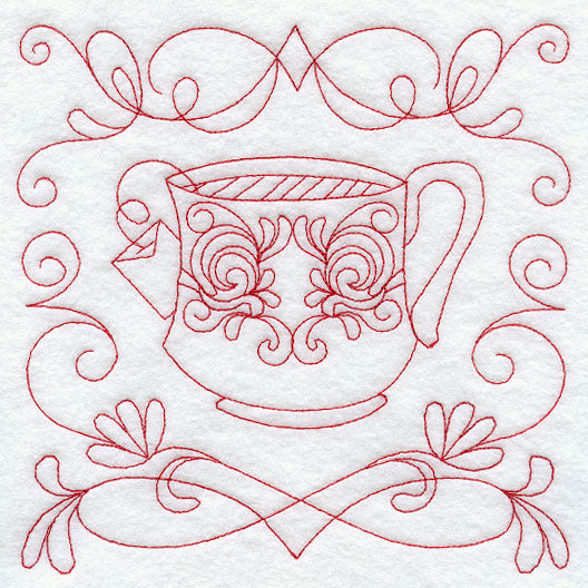 Teacup 7 (Redwork)