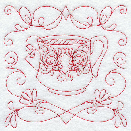 Teacup 7 (Redwork)