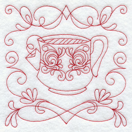 Teacup 7 (Redwork)