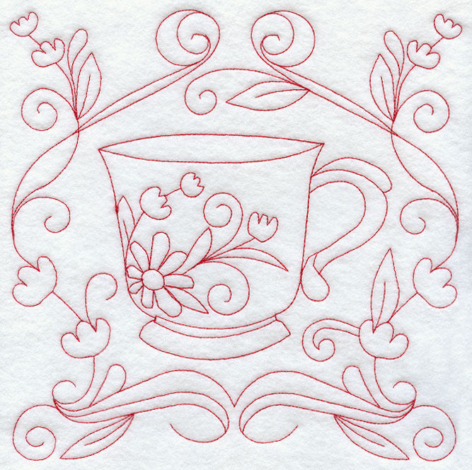 Teacup 9 (Redwork)