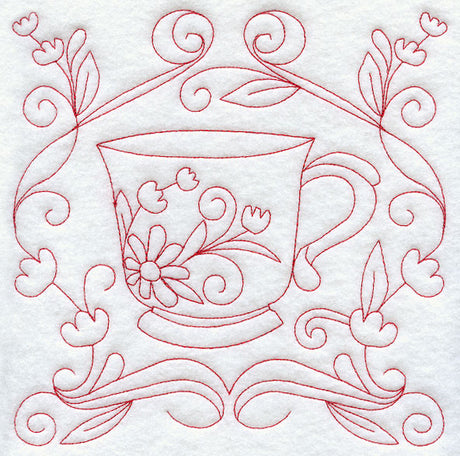 Teacup 9 (Redwork)