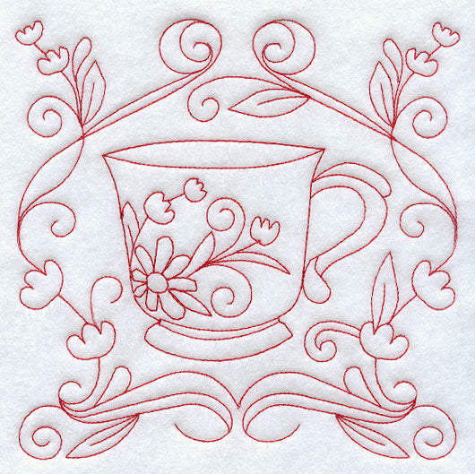 Teacup 9 (Redwork)