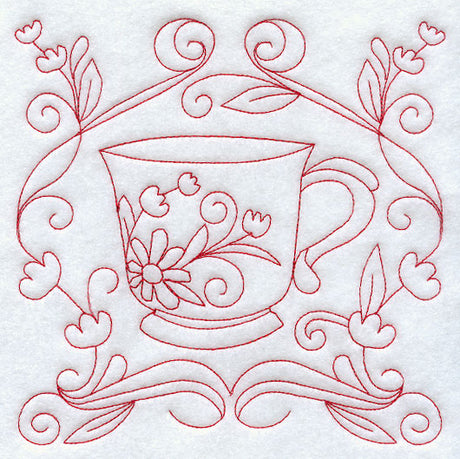 Teacup 9 (Redwork)