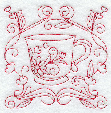 Teacup 9 (Redwork)