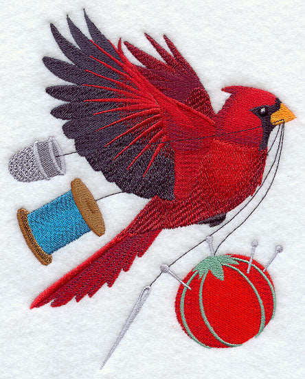 Soaring Cardinal with Sewing Notions (Male)