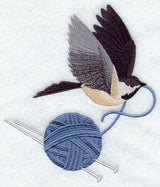 Soaring Chickadee with Knitting Needles