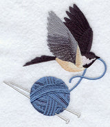 Soaring Chickadee with Knitting Needles