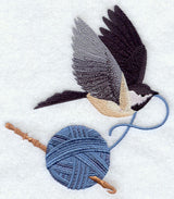 Soaring Chickadee with Crochet Needle