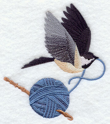 Soaring Chickadee with Crochet Needle