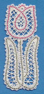 Tulip Bookmark (Battenburg Lace)