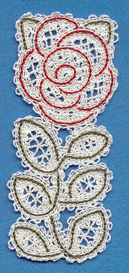 Rose Bookmark (Battenburg Lace)