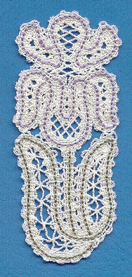 Iris Bookmark (Battenburg Lace)
