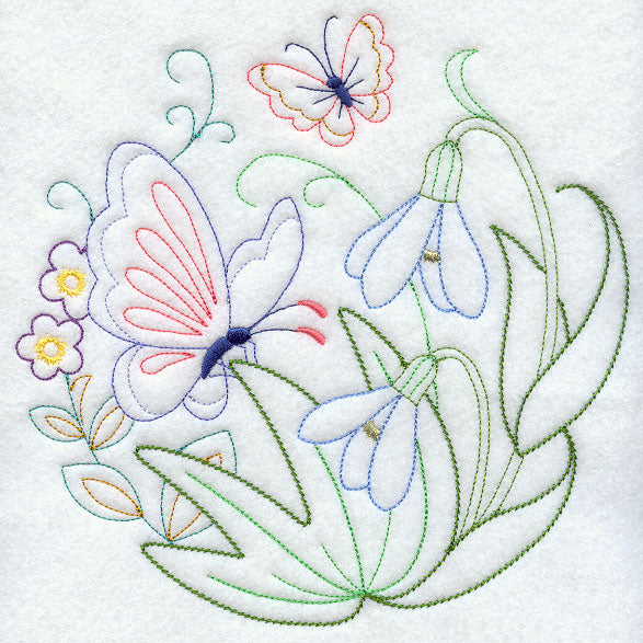 Butterfly Circle - Snowdrops (Vintage)