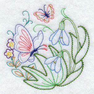 Butterfly Circle - Snowdrops (Vintage)