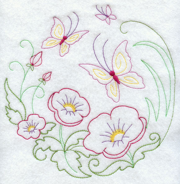 Butterfly Circle - Poppies (Vintage)