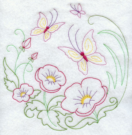Butterfly Circle - Poppies (Vintage)