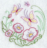 Butterfly Circle - Poppies (Vintage)
