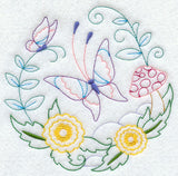 Butterfly Circle - Chrysanthemums (Vintage)