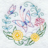 Butterfly Circle - Chrysanthemums (Vintage)