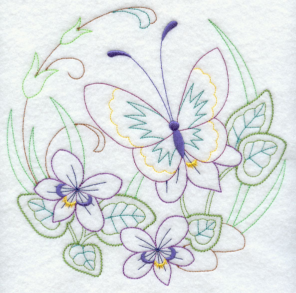 Butterfly Circle - Violets (Vintage)